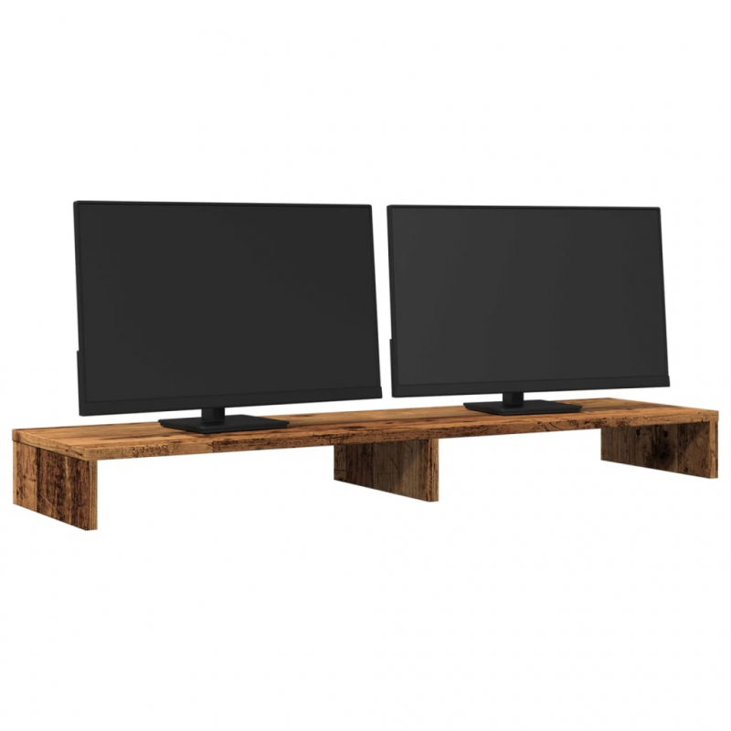 Monitorständer Altholz-Optik 100x27x10 cm Holzwerkstoff