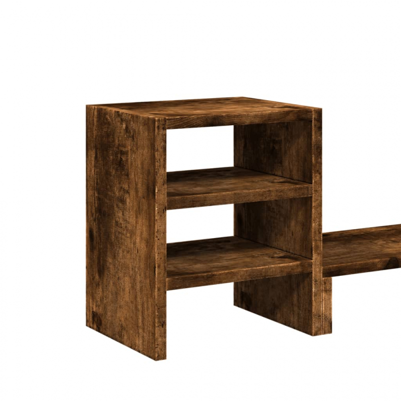 Monitorständer mit Schreibtisch-Organizer Räuchereiche