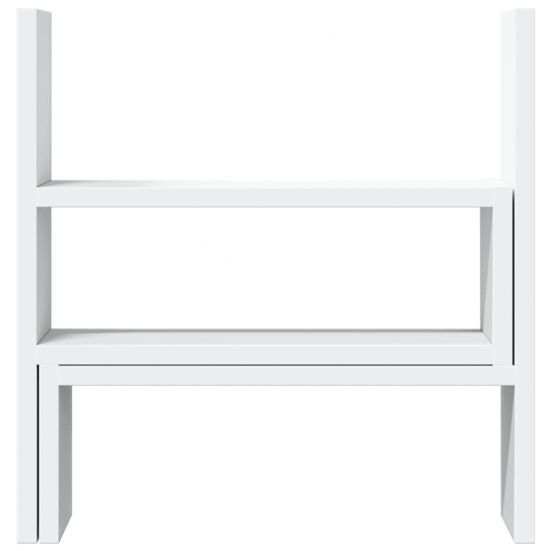 Schreibtisch-Organizer Verstellbar Weiß 40x17x41 cm