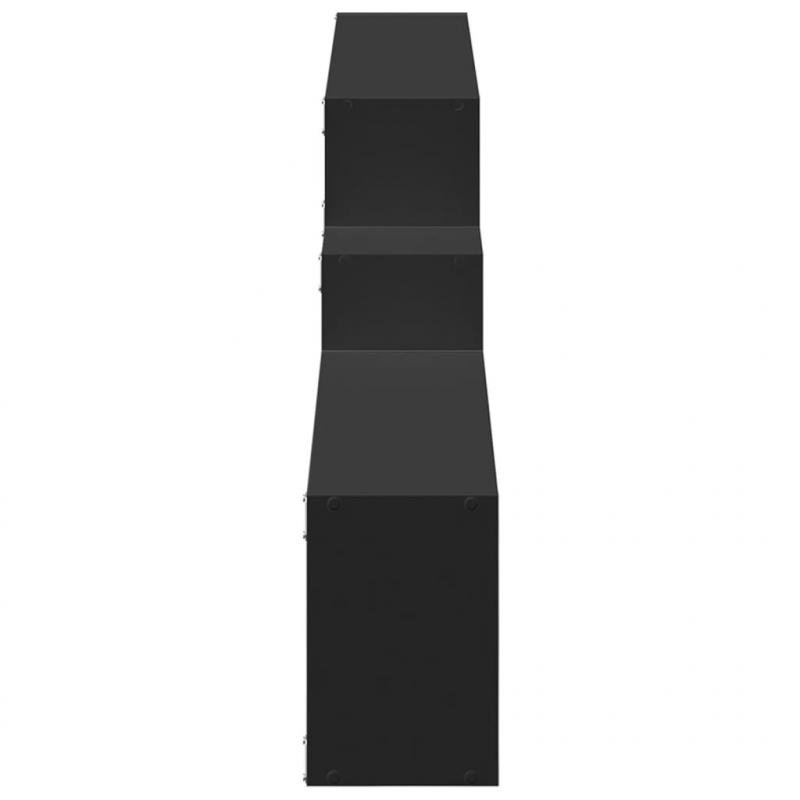 Wandschrank 158x18x53 cm Schwarz Holzwerkstoff