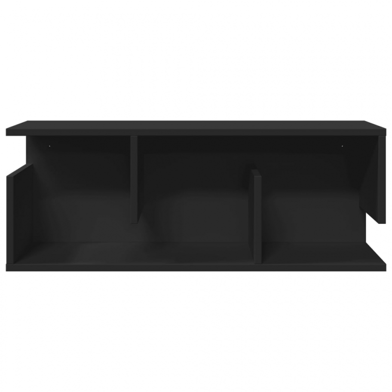 Wandschrank 80x20x30 cm Schwarz Holzwerkstoff