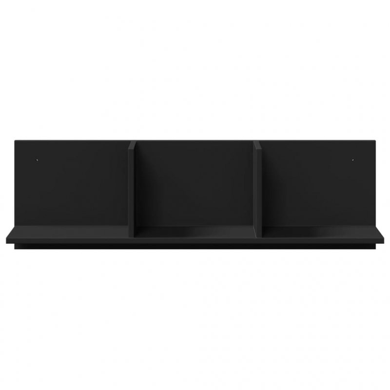 Wandschrank 100x16,5x30 cm Schwarz Holzwerkstoff