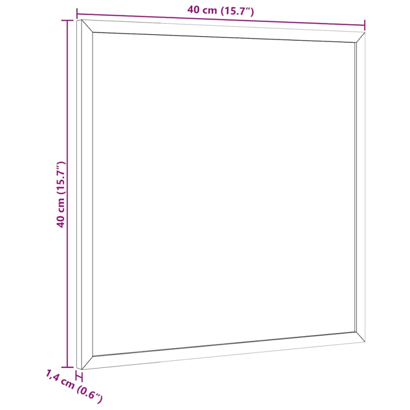 Magnetisches Whiteboard mit massivem Kiefernholzrahmen 40x40 cm