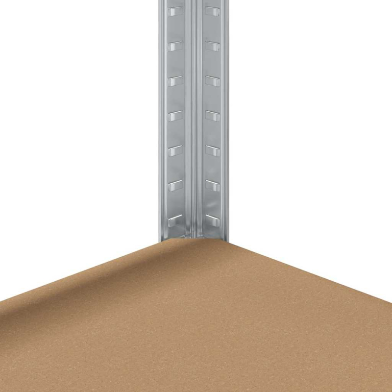 Lagerregale mit 5 Böden 2 Stk. Silbern Stahl & Holzwerkstoff