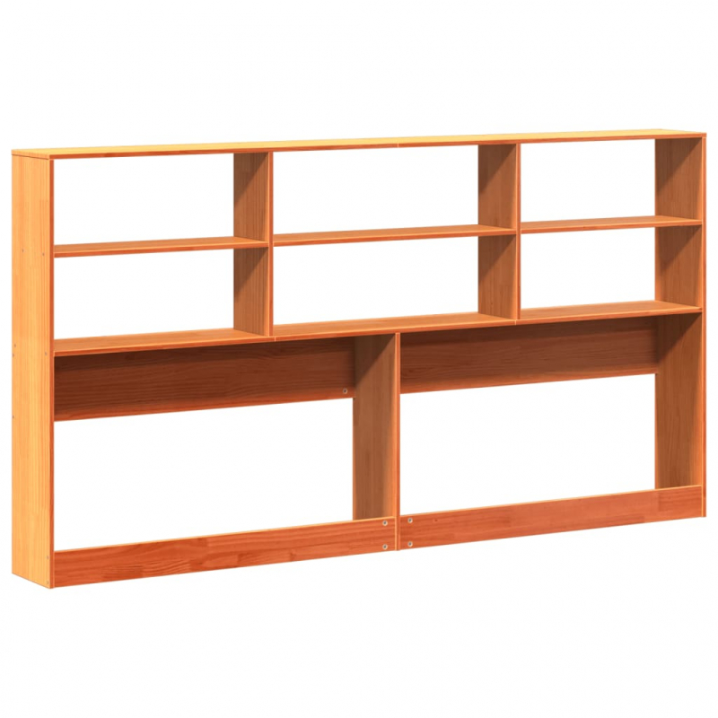 Kopfteil mit Stauraum Wachsbraun 180 cm Massivholz Kiefer