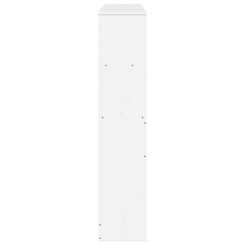 Kopfteil mit Stauraum Weiß 160 cm Massivholz Kiefer