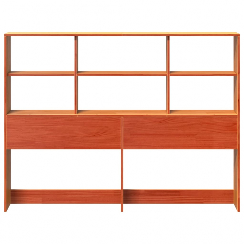 Kopfteil mit Stauraum Wachsbraun 150 cm Massivholz Kiefer