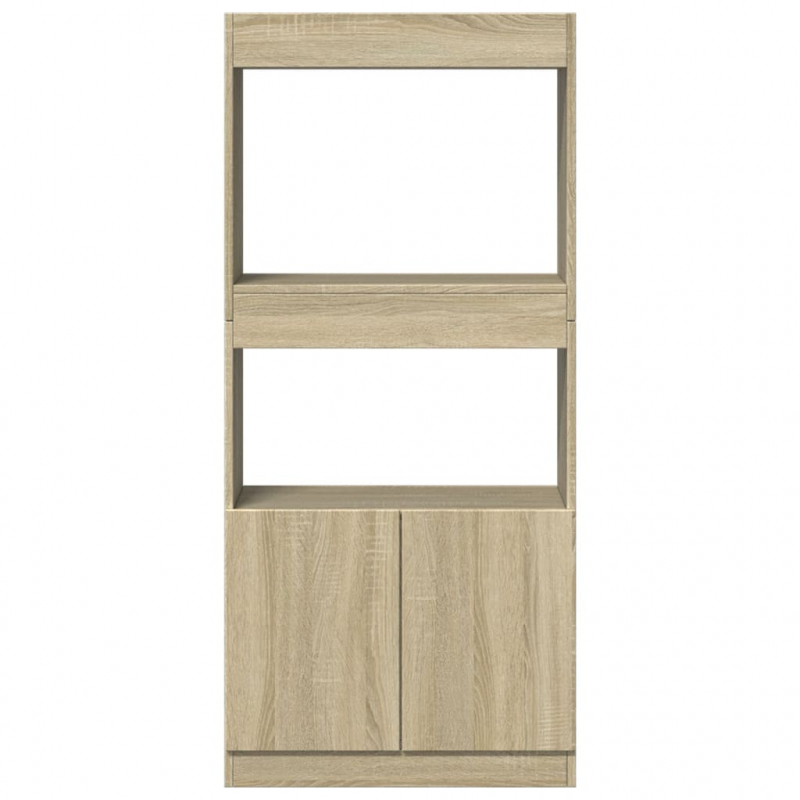 Highboard Sonoma-Eiche 63x33x140 cm Holzwerkstoff