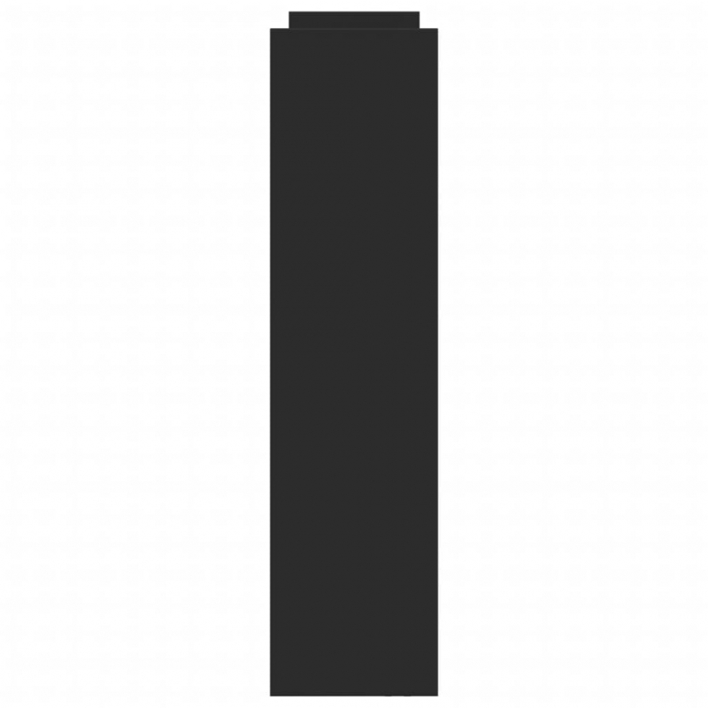 Aufbewahrungswagen Schmal 4 Etagen Schwarz Holzwerkstoff