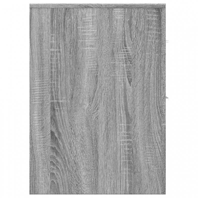 Badschrank Schmal mit Rollen Grau Sonoma Holzwerkstoff