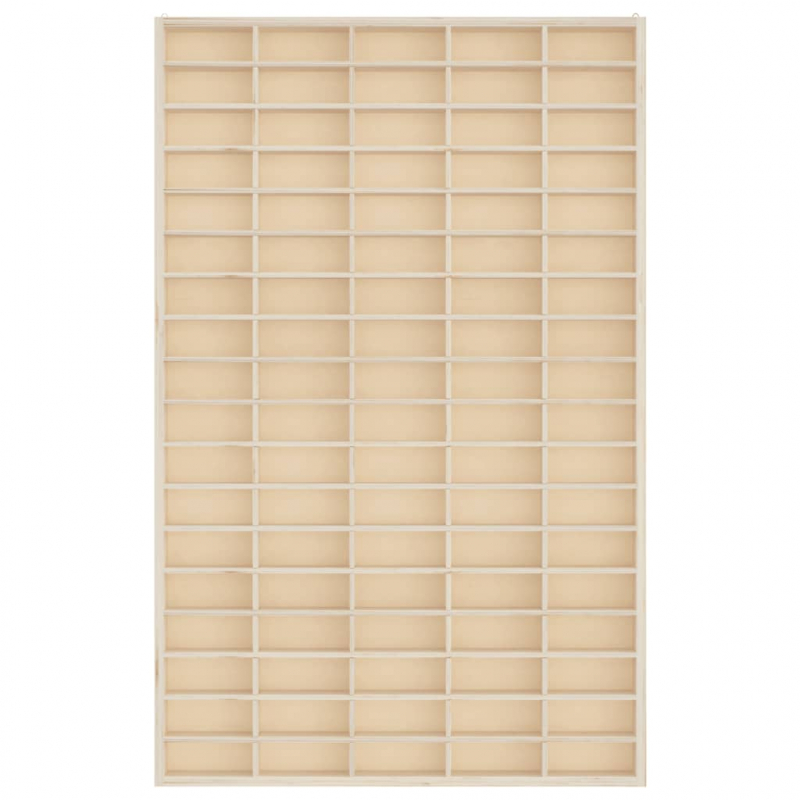 Sammlervitrine aus Holz mit 90 Fächern 50,5x4,5x79 cm