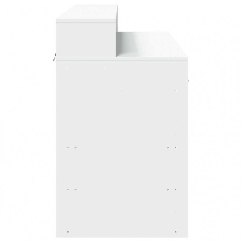 LED-Schreibtisch Weiß 120x55x91 cm Holzwerkstoff