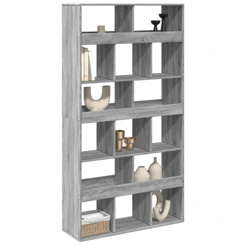 Raumteiler Grau Sonoma 100x33x187,5 cm Holzwerkstoff