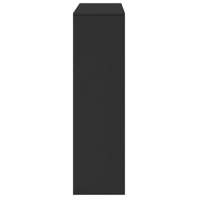 Raumteiler Schwarz 100x33x115 cm Holzwerkstoff