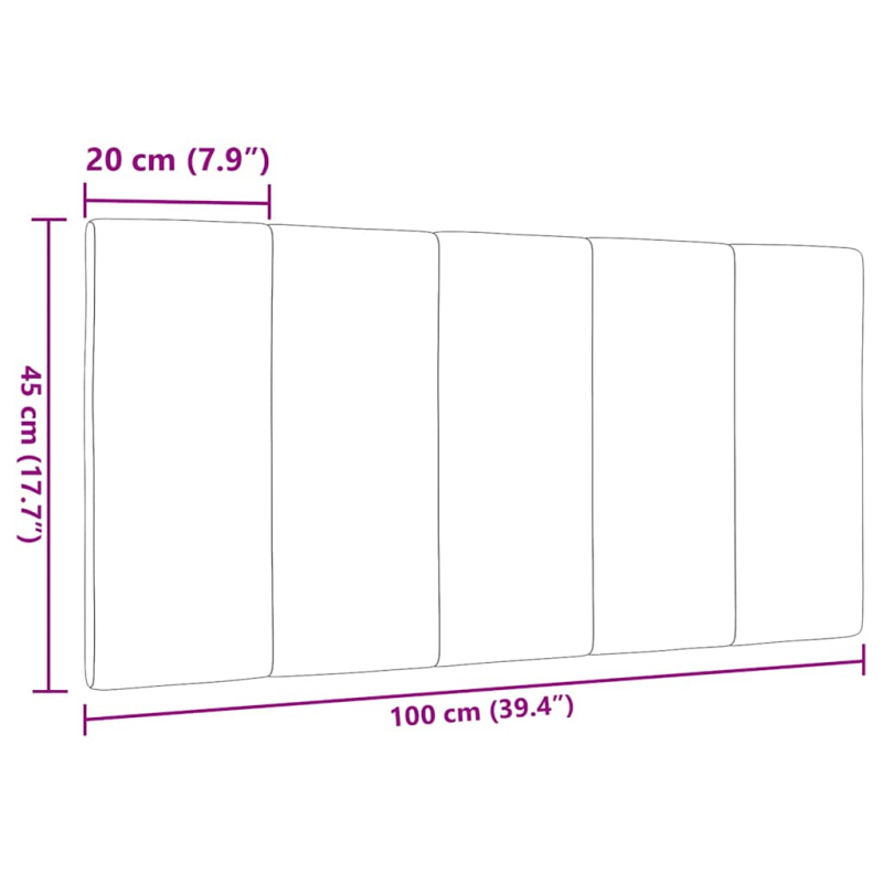 Kopfteil-Kissen Taupe 100 cm Stoff