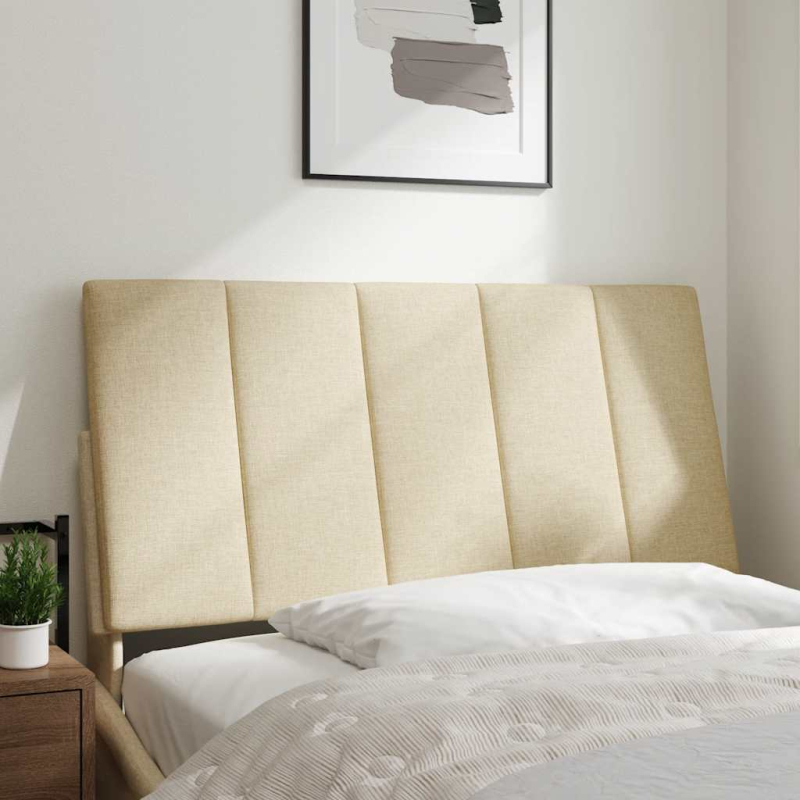 Kopfteil-Kissen Creme 100 cm Stoff