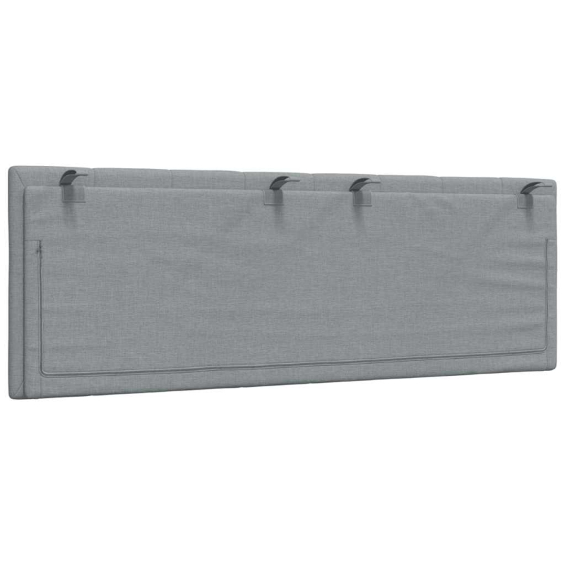 Kopfteil-Kissen Hellgrau 120 cm Stoff
