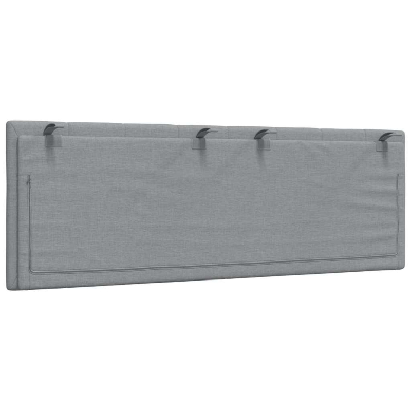 Kopfteil-Kissen Hellgrau 140 cm Stoff