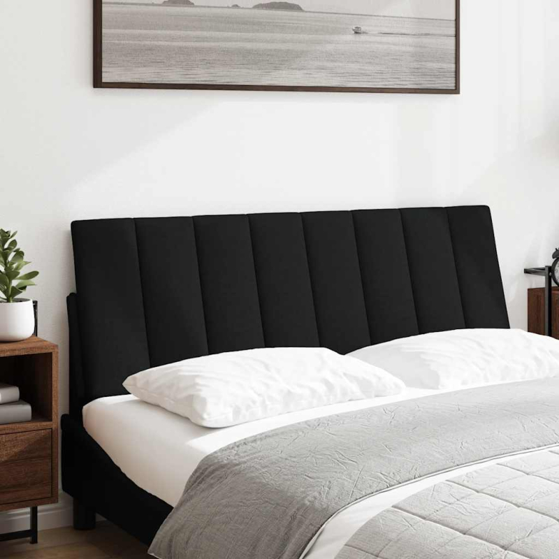 Kopfteil-Kissen Schwarz 140 cm Stoff