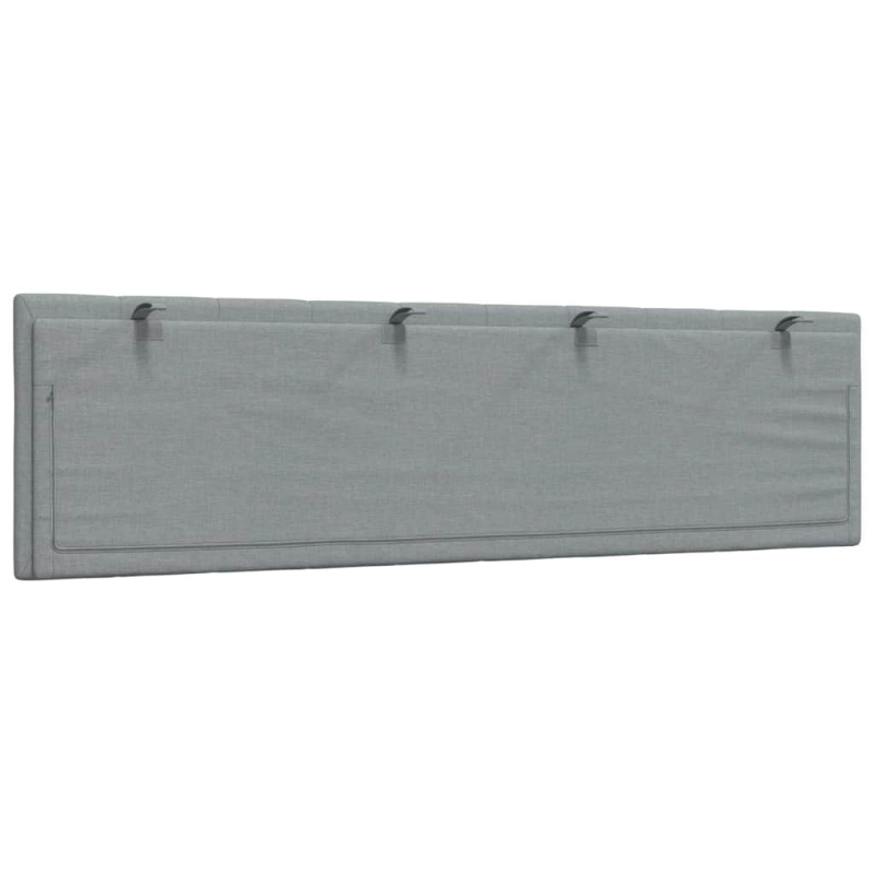Kopfteil-Kissen Hellgrau 180 cm Stoff