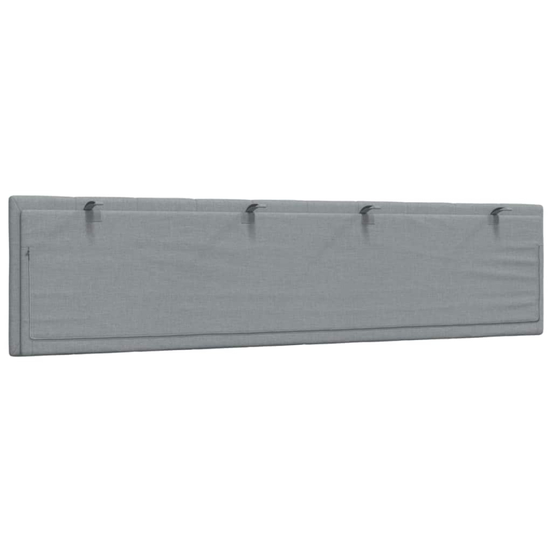 Kopfteil-Kissen Hellgrau 200 cm Stoff