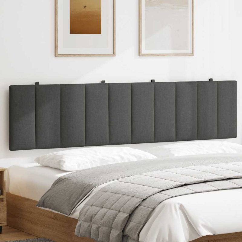 Kopfteil-Kissen Dunkelgrau 200 cm Stoff