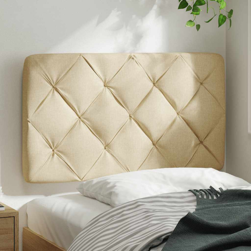 Kopfteil-Kissen Creme 80 cm Stoff