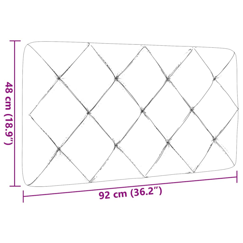 Kopfteil-Kissen Dunkelbraun 90 cm Stoff