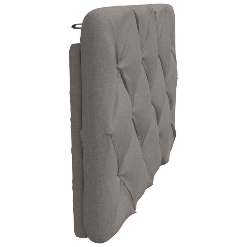 Kopfteil-Kissen Taupe 90 cm Stoff