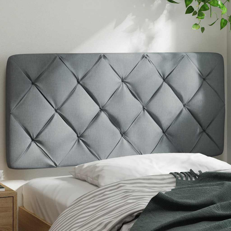 Kopfteil-Kissen Hellgrau 100 cm Stoff