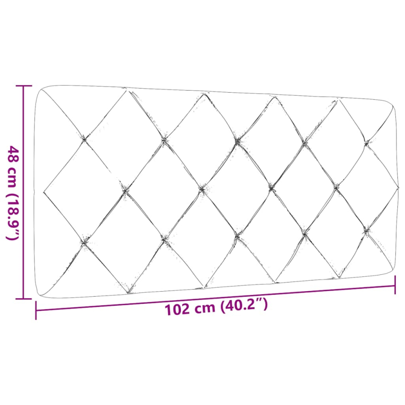 Kopfteil-Kissen Hellgrau 100 cm Stoff