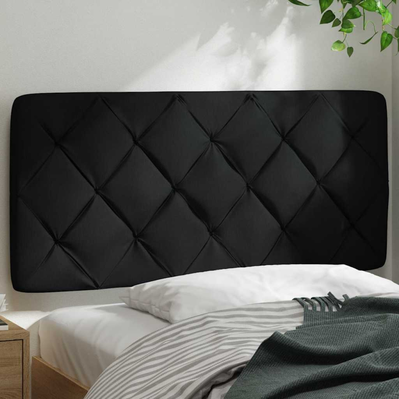 Kopfteil-Kissen Schwarz 100 cm Stoff