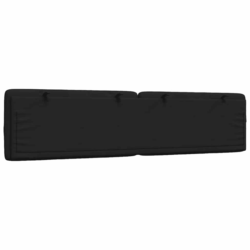 Kopfteil-Kissen Schwarz 200 cm Stoff