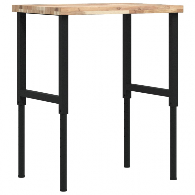 Werkbank 80x60x(73-99,5) cm Massivholz Akazie Rechteckig