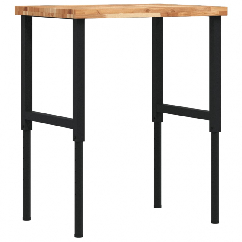 Werkbank 80x60x(73-99,5) cm Massivholz Akazie Rechteckig