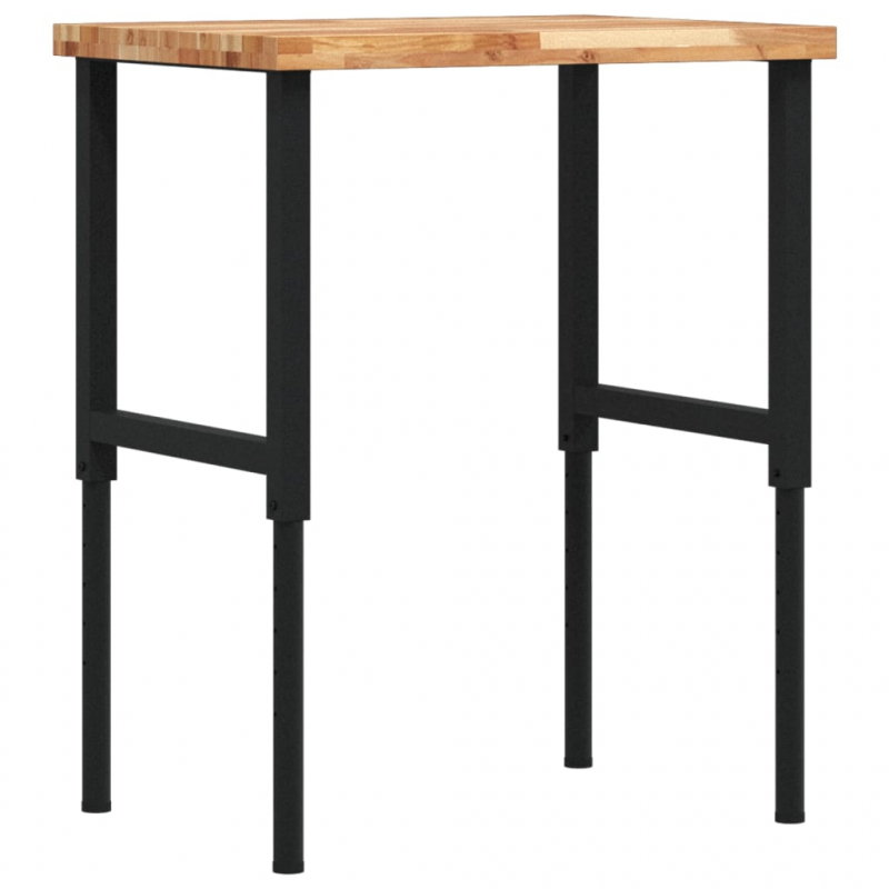 Werkbank 80x60x(73-99,5) cm Massivholz Akazie Rechteckig