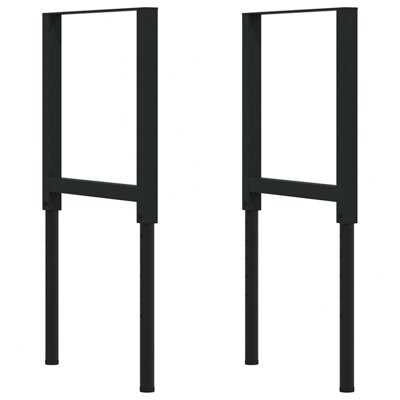 Werkbank Hellbraun 100x60x(71,5-98) cm Massivholz Eiche