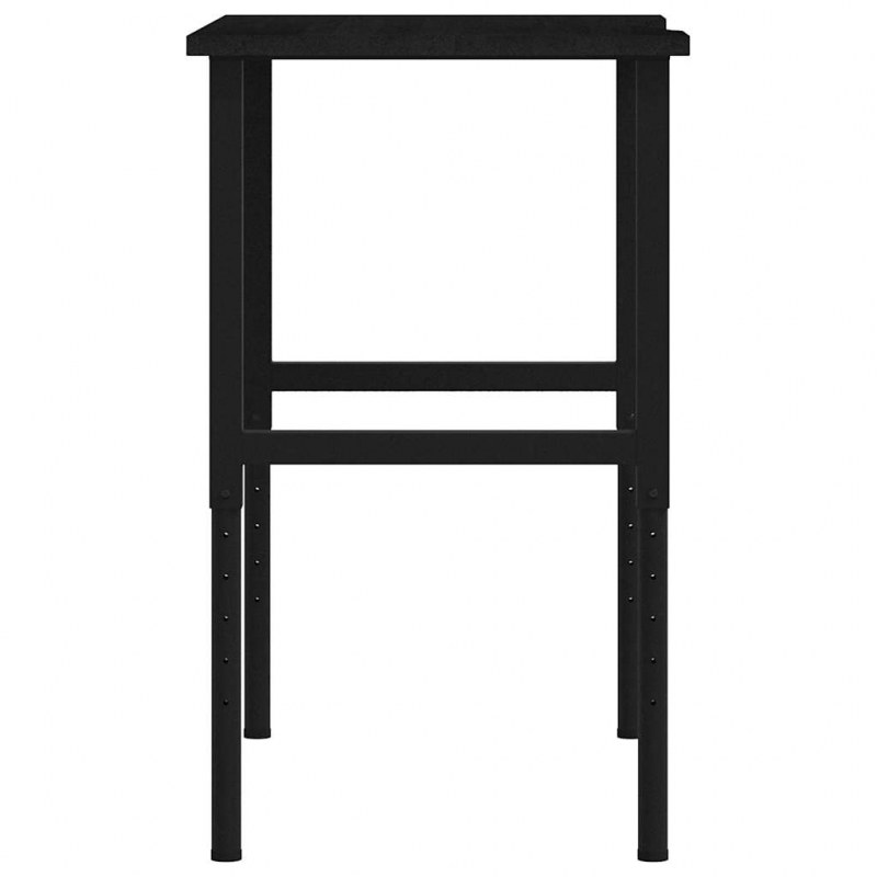 Werkbank Dunkelbraun 100x60x(71,5-98) cm Massivholz Eiche