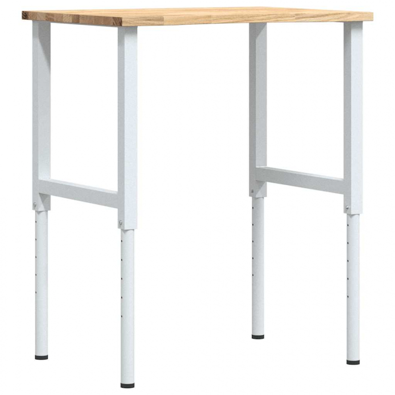 Werkbank 80x60x(71,5-98) cm Massivholz Eiche