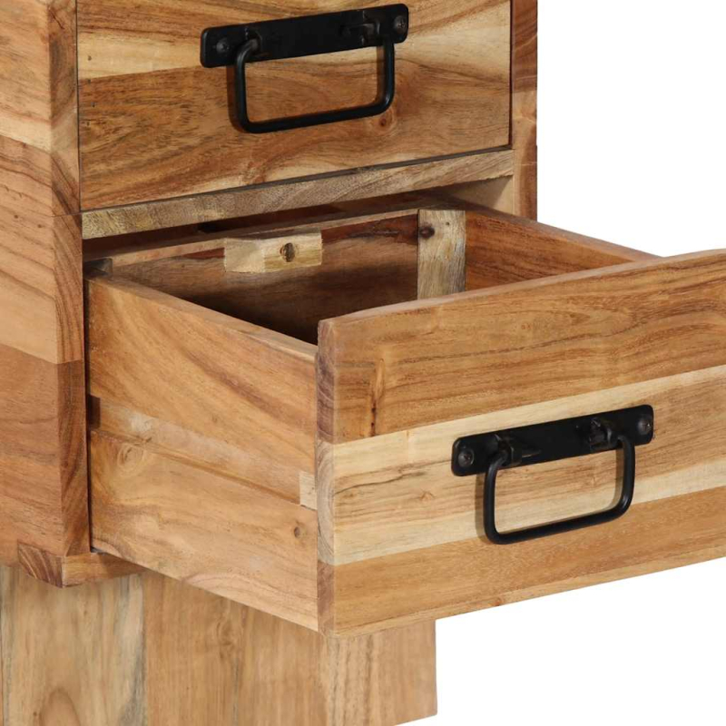 Nachttisch 60x32x80 cm Massivholz Akazie