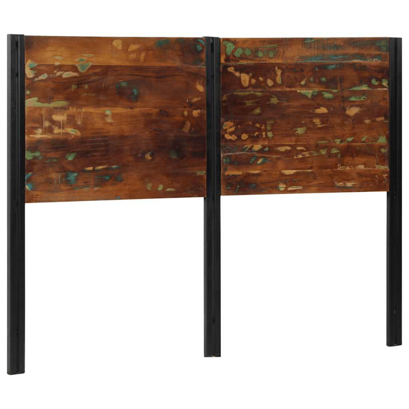 Kopfteil 140 cm Altholz Massivholz und Eisen