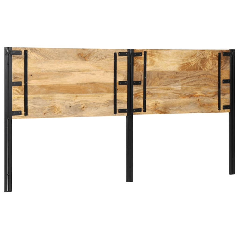 Kopfteil 200 cm Massivholz Mango und Eisen