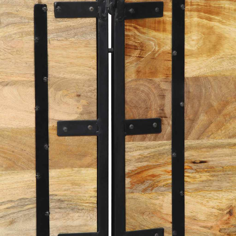 Kopfteil 200 cm Massivholz Mango und Eisen