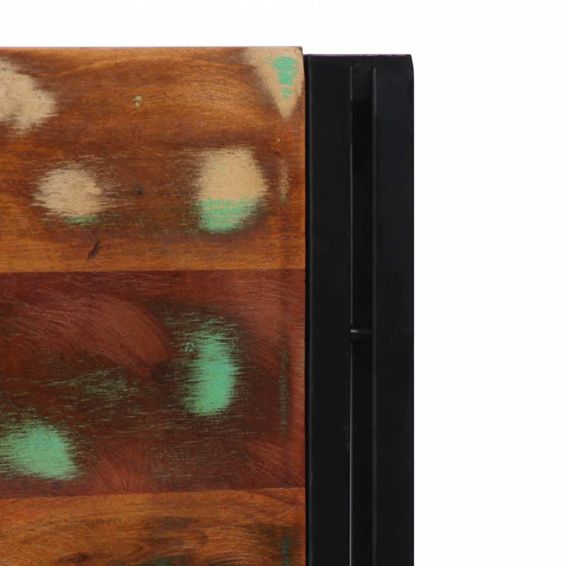 Kopfteil 200 cm Altholz Massivholz und Eisen