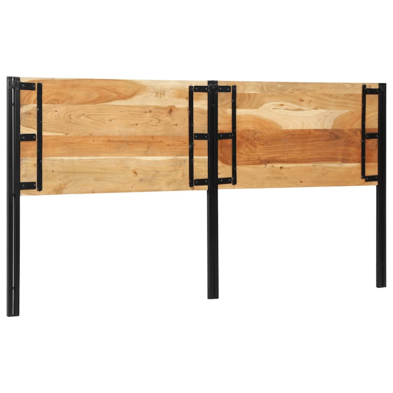 Kopfteil 200 cm Massivholz Akazie und Eisen