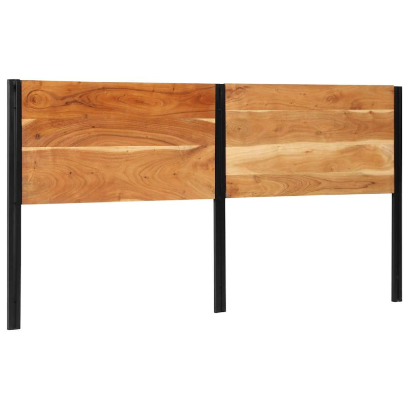 Kopfteil 200 cm Massivholz Akazie und Eisen