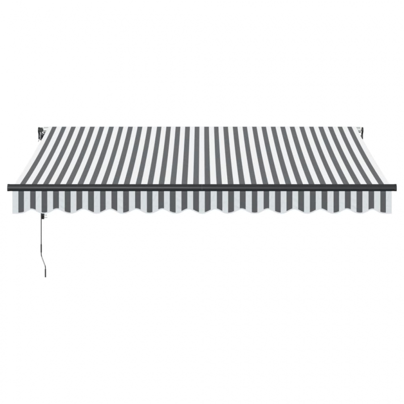 Markise Automatisch Anthrazit und Weiß 350x250 cm