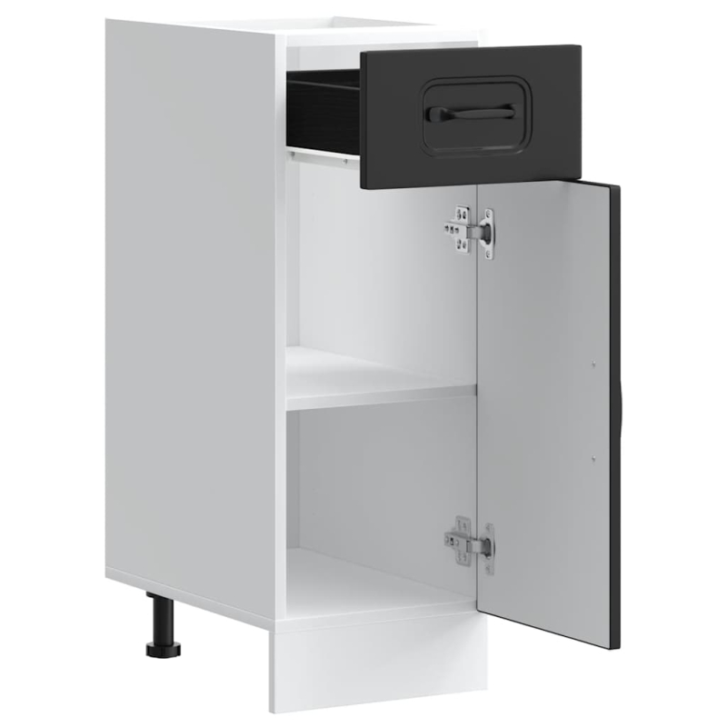 Küchenunterschrank Kalmar Schwarz Holzwerkstoff