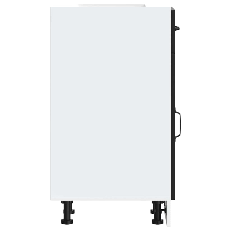 Küchenunterschrank Kalmar Schwarz Holzwerkstoff