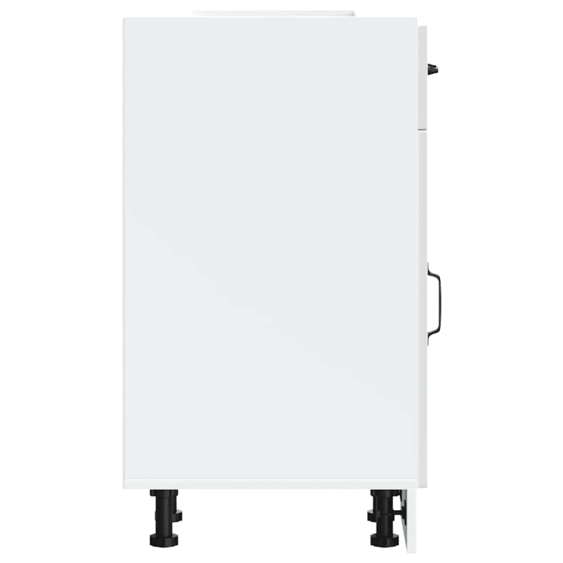 Küchenunterschrank Kalmar Hochglanz-Weiß Holzwerkstoff